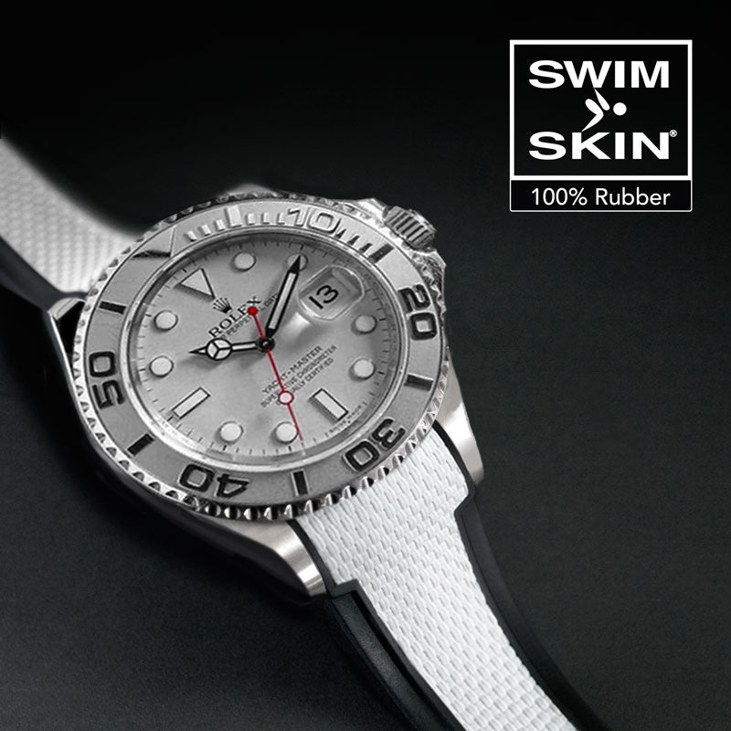 Rubber Yachtmaster Rhodium Dial Rubber Strap For Rolex Yacht