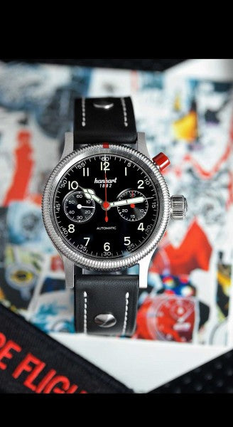 Hanhart 1882 Watch - Pioneer Mk I Black