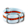Bracelet de montre Zulu 5 anneaux - Nylon / tissu (uni ou rayures)